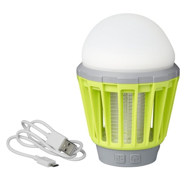 ProPlus Camping- en insectenlamp - 2 in 1 - oplaadbaar - spatwaterdicht - verschillende lichtniveaus