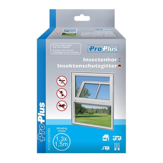 ProPlus Insectenhor - Glasvezelgaas - Klittenband - 150 x 130 cm