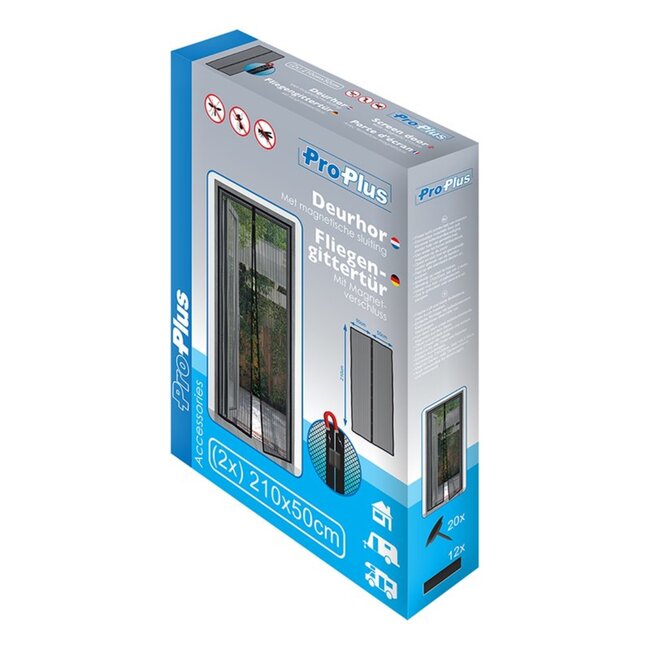 ProPlus Magnetische hordeur - zelfsluitend - inkortbaar - 210 x 100 cm