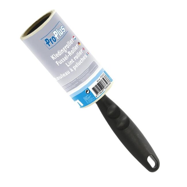 ProPlus Kledingroller - Inclusief 50 kleefvellen - Verwijdert pluizen, stof en dierenhaar - Wit