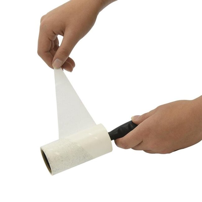 ProPlus Kledingroller - Inclusief 50 kleefvellen - Verwijdert pluizen, stof en dierenhaar - Wit