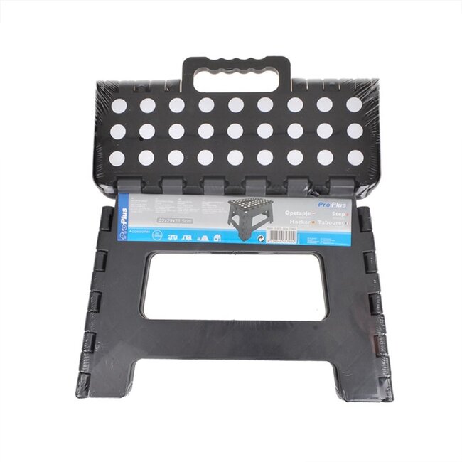 ProPlus Inklapbaar opstapje - anti-slip - draagbaar - 29 x 21,5 x 22 cm - grijs