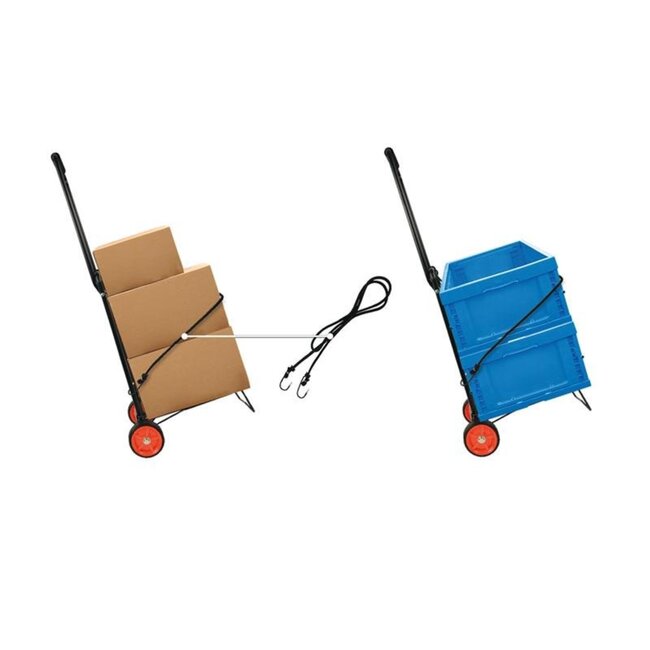 ProPlus Inklapbare transporttrolley - 30 kg draagvermogen - 870 x 375 mm - met elastisch koord