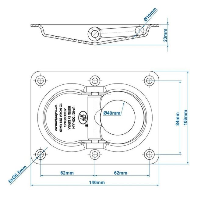 ProPlus Dubbel sjoroog - hoge trekkracht - Dekra-gekeurd - 106 x 146 mm