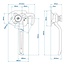 ProPlus Klephaak links - hoge trekkracht - Dekra-gekeurd - 196 x 101,5 mm