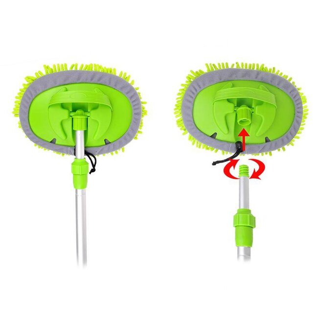 ProPlus Veelzijdige wasborstel - telescopische steel - uitschuifbaar tot 1,65 meter - zachte haren