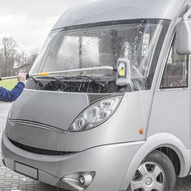 ProPlus Wasborstel - 3D borstel - Telescopische steel - Zeepreservoir - Uitschuifbaar tot 2,50 meter