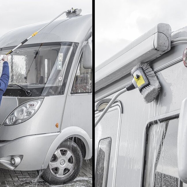 ProPlus Wasborstel - 3D borstel - Telescopische steel - Zeepreservoir - Uitschuifbaar tot 2,50 meter