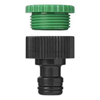ProPlus Kraanaansluiting - Tuinslangverbinding - Ø 21 en 26.5 mm - Universeel - Grijs/Groen