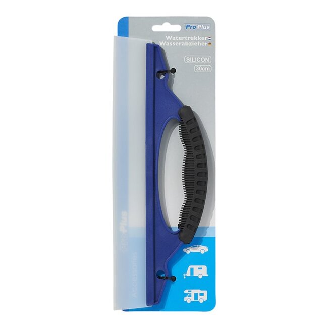 ProPlus Watertrekker met handvat - siliconen blad - 30 cm - blauw