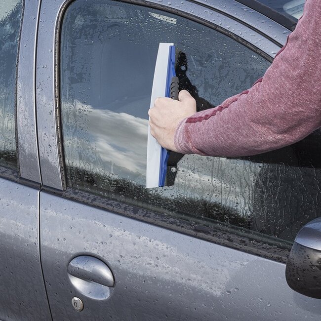 ProPlus Watertrekker met handvat - siliconen blad - 30 cm - blauw