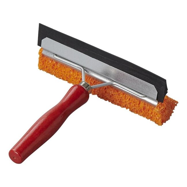 ProPlus Raamtrekker met houten steel - 2-in-1 spons en trekker - 14 cm breed