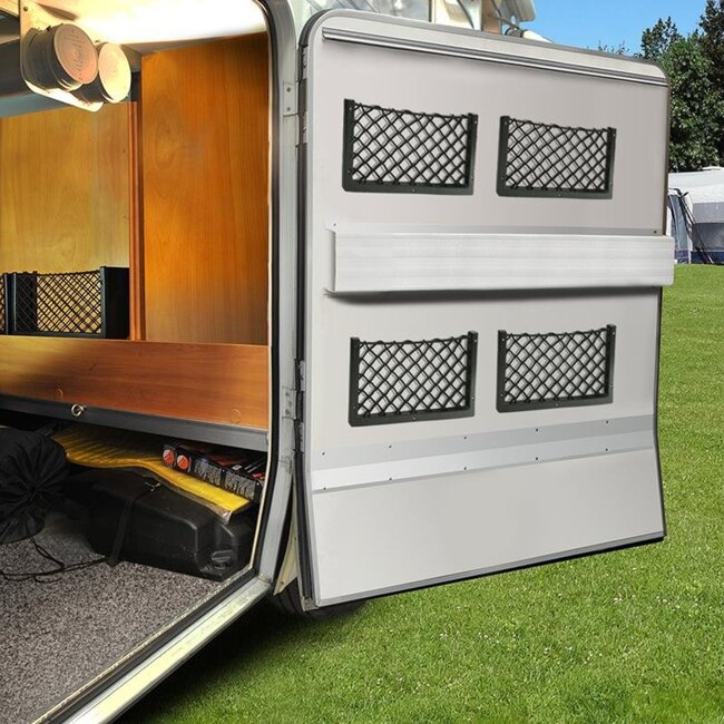 ProPlus Elastisch opbergnet met kunststof frame - 302 x 169 mm - zwart