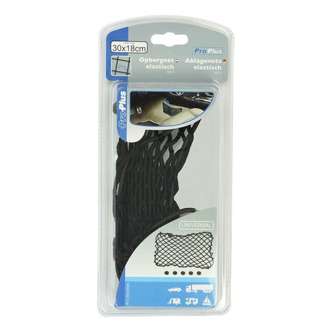 ProPlus Elastisch opbergnet - 30 x 18 cm - Universeel - Inclusief bevestigingsmateriaal