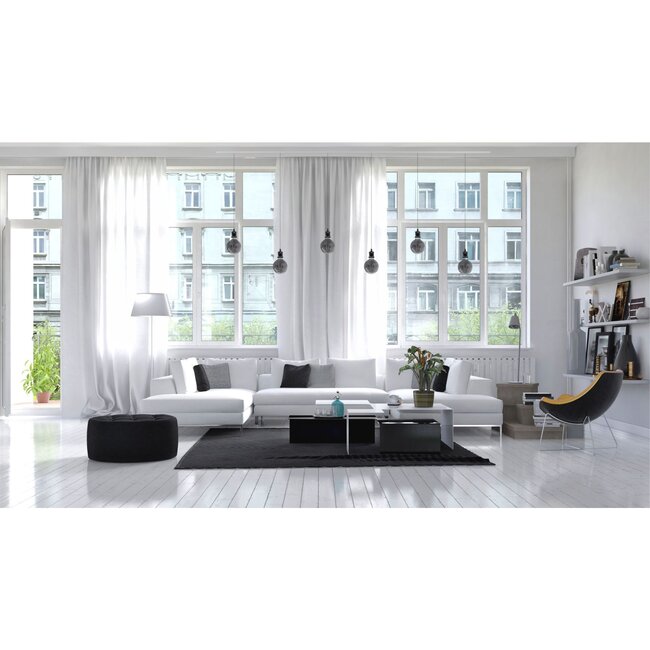 TooLight Filament LED lamp - Kaarsvorm - Smoke look - Warmwit 4000K - E14 fitting - 2,5W - Spatwaterdicht IP54