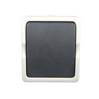 Ratio Enkelvoudige opbouwschakelaar - spatwaterdicht - IP44 - grijs - 87x61x52 mm Ratio Enkelvoudige opbouwschakelaar - spatwaterdicht - IP44 - grijs - 87x61x52 mm
