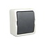 Ratio Enkelvoudige opbouwschakelaar - spatwaterdicht - IP44 - grijs - 87x61x52 mm