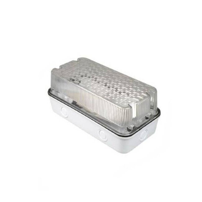 Nova Slagvaste buitenlamp - E27 fitting - Wit kunststof - IP54 - 25 cm