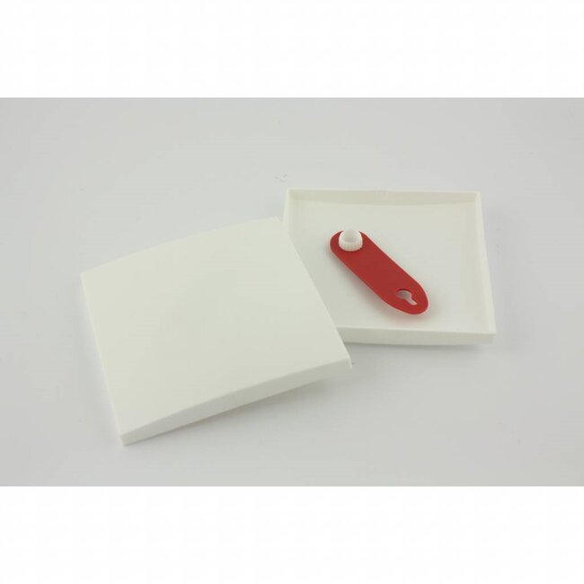 Attema Vierkante sierafdekplaat - 11 x 11 cm - wit