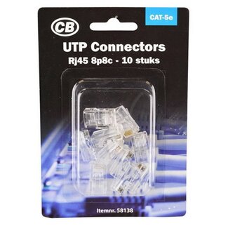 CB Modulairplug CAT5E - 8P8 - RJ45 - 10 stuks