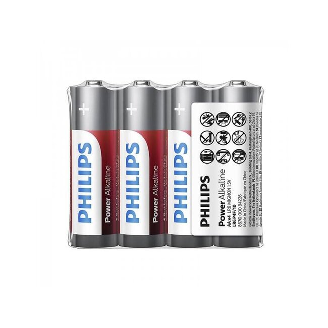 Philips Power Alkaline Batterijen - AA - 4 stuks