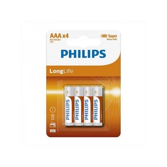 Philips Longlife Batterijen - AAA - 4 stuks