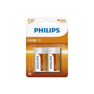 Philips Longlife Batterijen - C - 2 stuks