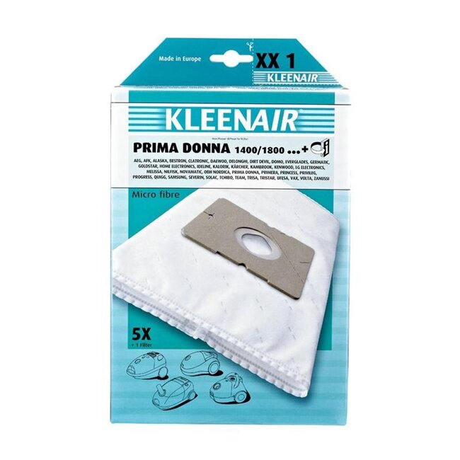 Kleenair Microfibre Stofzuigerzakken XX - 1 - 25 stuks + 5 Filter