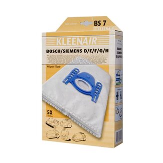 Kleenair Stofzuigerzak Bosch - Siemens - BS7 - 5 stuks + 1 Filter