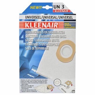 Kleenair Universele Stofzuigerzakken - UN3 - 4 stuks