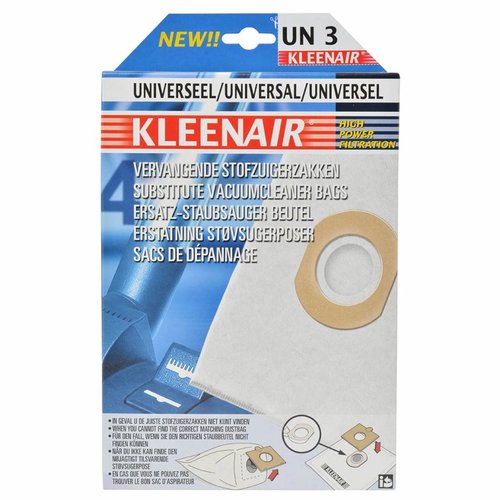 Kleenair Universele Stofzuigerzakken - UN3 - 4 stuks Kleenair Universele Stofzuigerzakken - UN3 - 4 stuks