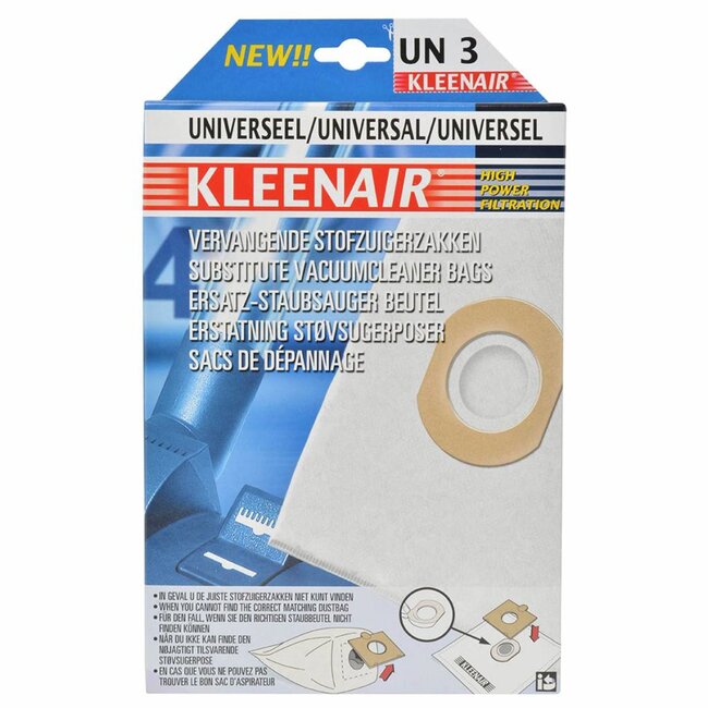 Kleenair Universele Stofzuigerzakken - UN3 - 20 stuks