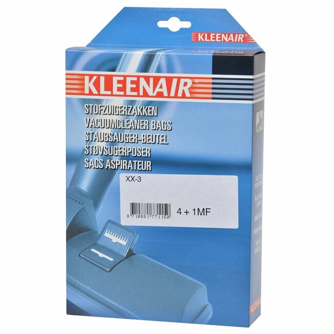 Kleenair Stofzuigerzakken - XX3 AFK/Tristar - 4 stuks + 1 Filter