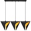 TooLight Moderne hanglamp - driehoekig design - 3 lichtpunten - zwart - 23 x 17,5 cm