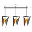 TooLight Moderne hanglamp - driehoekig design - 3 lichtpunten - zwart - 23 x 17,5 cm