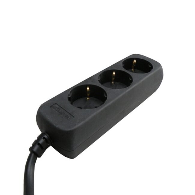 VB Extend Verlengsnoer met randaarde - 3 meter - 3-voudig - zwart