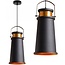 TooLight Hanglamp - Modern Design - Zwart/Goud - Ø20 cm - Aluminium - E27 Fitting