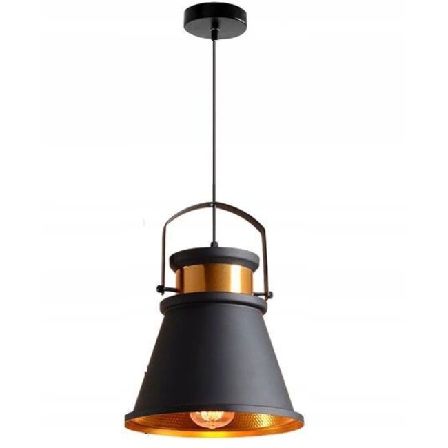 TooLight Asti Hanglamp - E27 - Ø 25 cm - Zwart/Goud