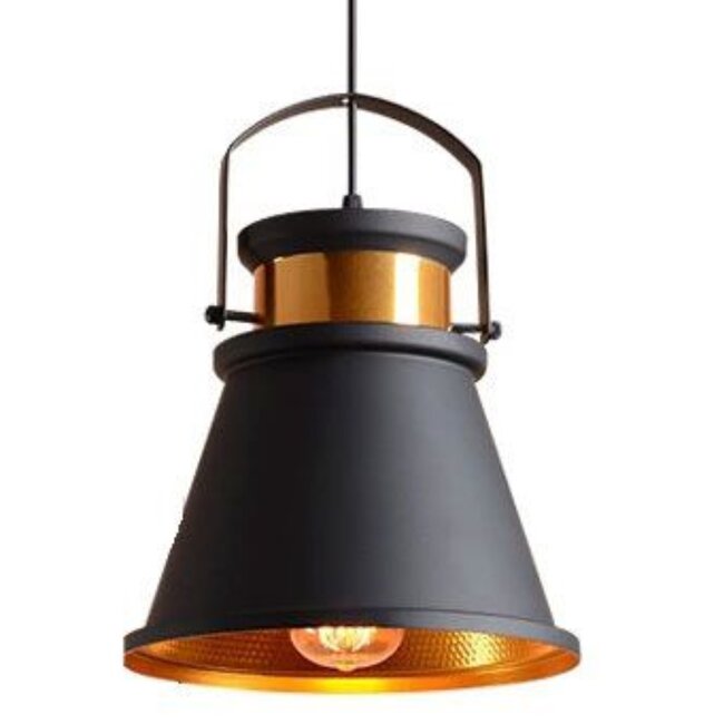 TooLight Elegante hanglamp - zwart/goud - Ø 25 cm - modern design