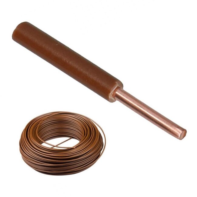 BLS Draad - 2,5 mm² - Fasedraad - 20 meter - Bruin