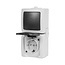 Nautic Verticaal stopcontact - spatwaterdicht - randaarde - wit/antraciet - IP44
