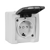 Nautic Enkel Stopcontact - IP44 - met Randaarde - Antraciet/wit Nautic Enkel Stopcontact - IP44 - met Randaarde - Antraciet/wit