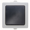 Nautic Wisselschakelaar - Opbouw - IP44 - Antraciet/Wit Nautic Wisselschakelaar - Opbouw - IP44 - Antraciet/Wit