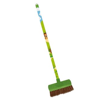 Talen Tools Mini-Kinderbezem voor Kinderen - Leeuw - Groen
