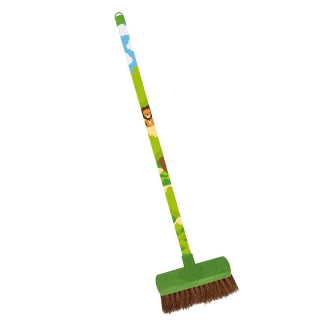 Talen Tools Mini-Kinderbezem voor Kinderen - Leeuw - Groen