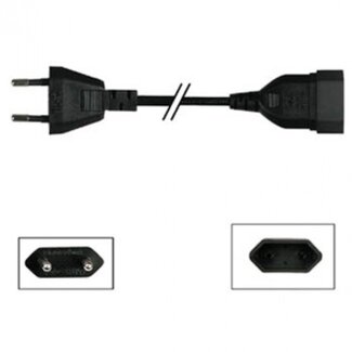 VB Extend Verlengsnoer - Plat ontwerp - 5 meter - Zwart - Eurostekker - Niet geaard