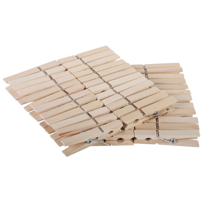 Talen Tools Wasknijpers - Hout - Set van 48 Stuks