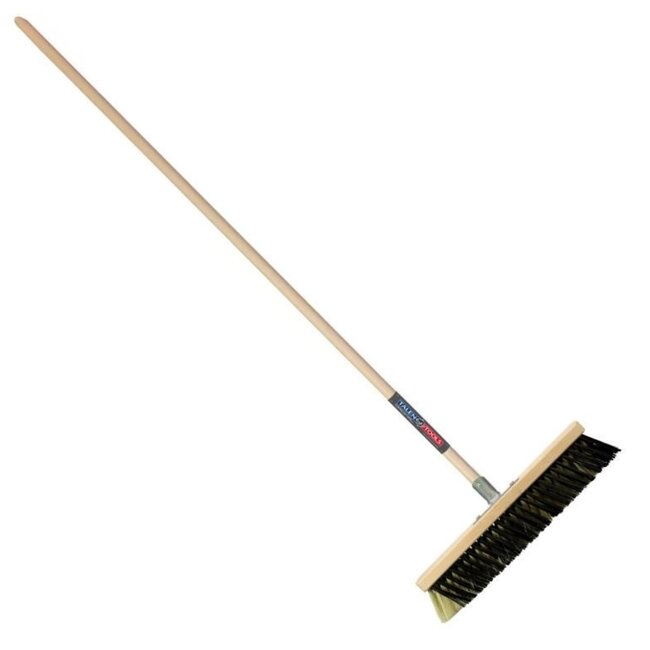Talen Tools X Bezem 40 cm met 150 cm Steel - Crème/Zwart, Perfect voor Gladde Vloeren