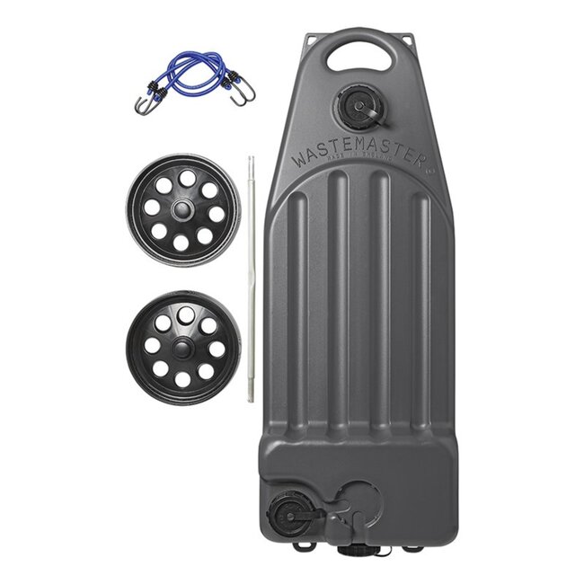 Aquaroll Vuilwatertank - 38 liter - Grijs - Unieke vorm - Inclusief spanbanden - Gemakkelijk te reinigen