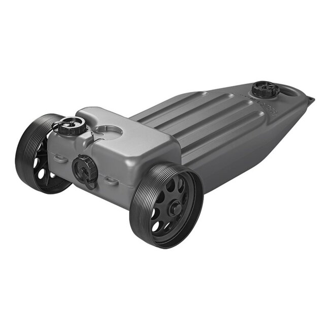 Aquaroll Vuilwatertank - 38 liter - Grijs - Unieke vorm - Inclusief spanbanden - Gemakkelijk te reinigen